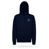 SSS Navy Full Zip Hooded Sweater with Kangaroo Pockets Mens